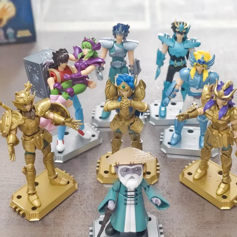 

Blokees Saint Seiya Galaxy Version 2 Action Figures Camus Hoyoga Dohko Milo Shiryu Pegasus Nachi Anime Figurines Toy Fans Gift