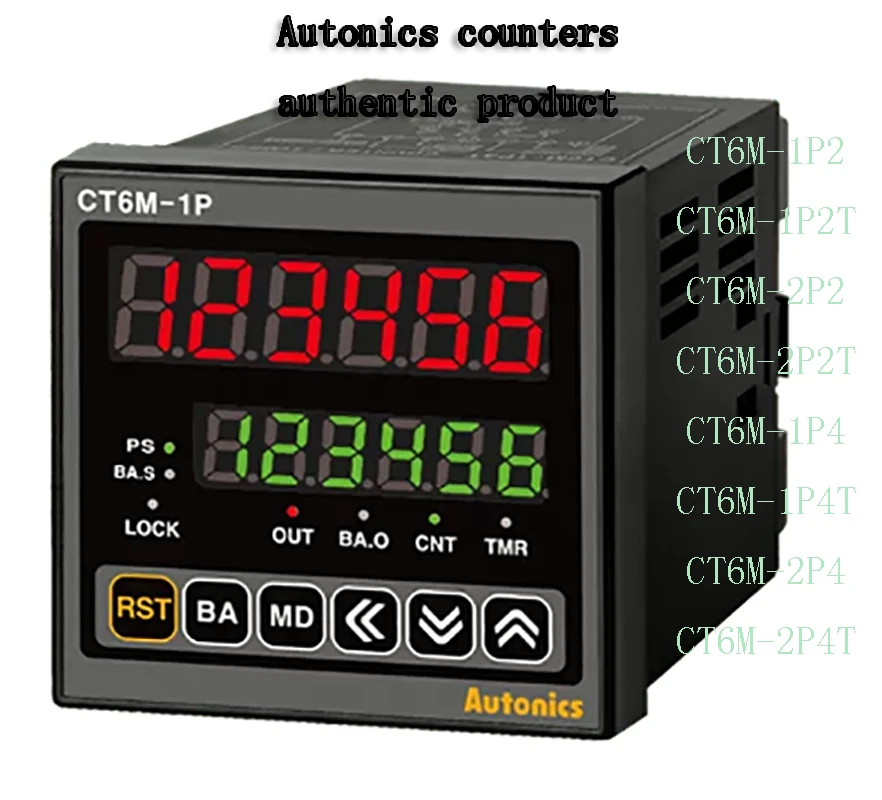 

CT6M Series autonics counters CT6M-1P2 CT6M-1P2T CT6M-1P4 CT6M-1P4T CT6M-2P2 CT6M-2P2T CT6M-2P4 CT6M-2P4T 24VAC/DC~ 50/60Hz