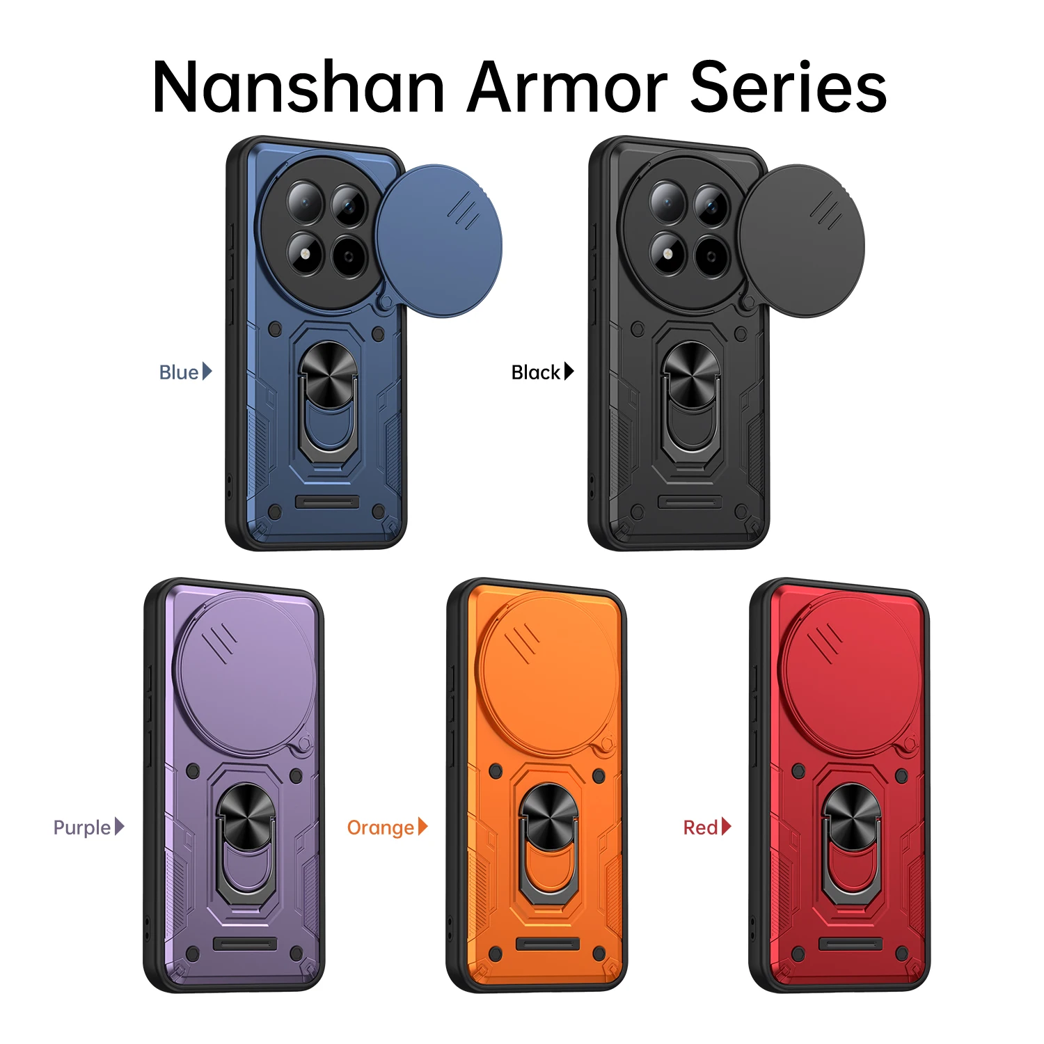 For Xiaomi Redmi Note 15 Pro+ 5G Case Armor Slide Lens Protect Phone Cover for Redmi Note15Pro 5G Car Magnetic Holder Ring Funda view 6