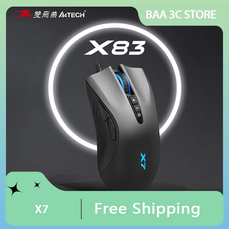 Imagem -01 - Wired Gaming Mouse 4000dpi Rgb Low Delay Ergonomic Fps Gamers Laptop Computador Escritório pc Acessórios A4tech-bloody x7 wired gaming mouse 4000dpi rgb low delay ergonomic fps gamers laptop computador escritorio pc acessorios a4tech bloody x7 01