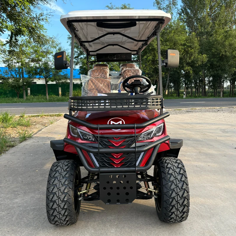 Best Selling 60V Electric Luxury Off-road Golf Cart Full Car LED Lights Four-wheeler Club 4+2 6 Seat Electric Golf Cart