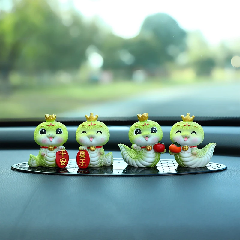 2025 Chinese New Year Ornament Spring Festival Snake Ornament Cute Snake Figurines Desktop Car Decoration Decorative Crafts