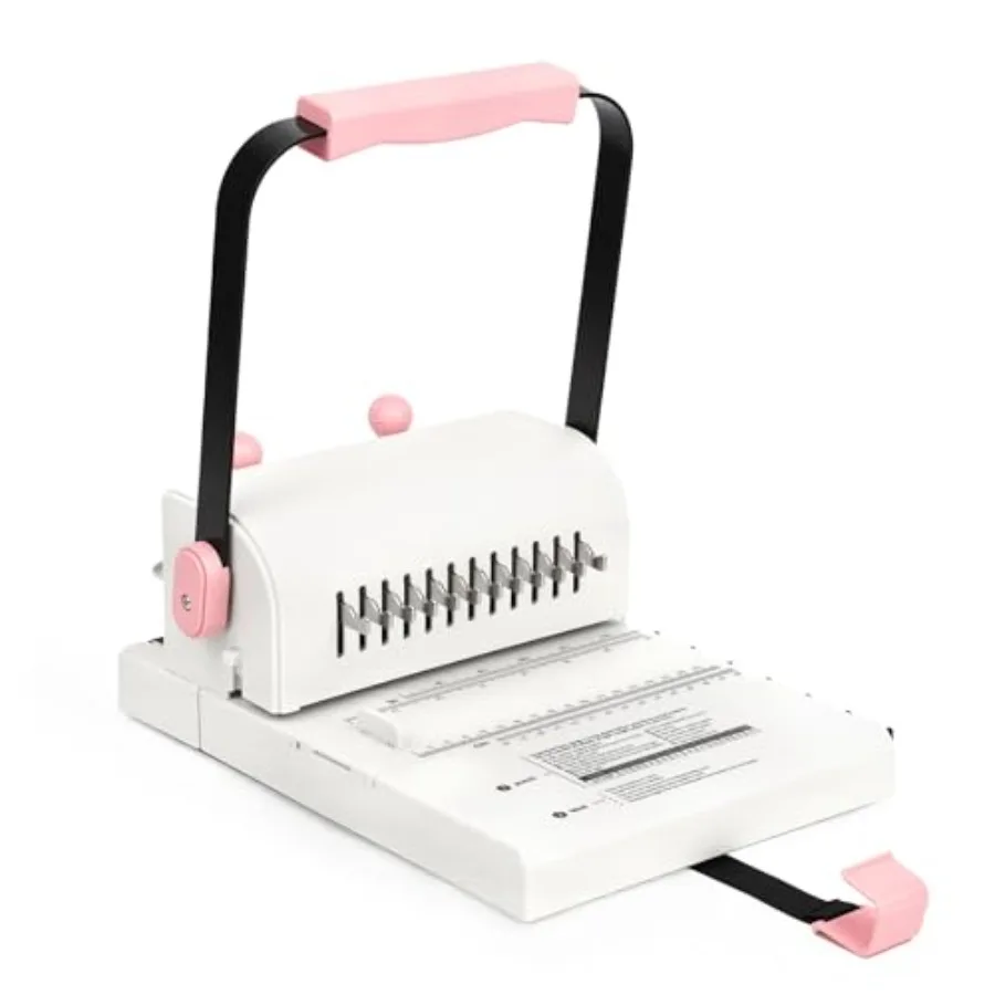 

Cinch Book Binding Machine 2:1 Spiral Binding with Slide Ruler for Wire or Spiral Coils 20 Sheet Circular Punch Capacity Ideal