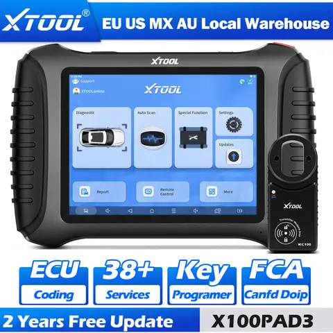XTOOL X100 PAD3 Full Key Programmer OBD2 Scanner X100PAD3 Elite Car Diagnostic Tool IMMO Key Programming All Key Lost With KC100