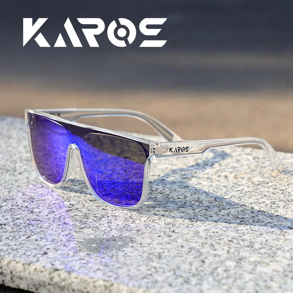 Karos Polarisierte Sonnenbrille, modische Brille mit quadratischem Rahmen, UV400-Schutz, für Reisen, Outdoor-Sport, Radfahren, Fahren, Schutzbrille YZ2014