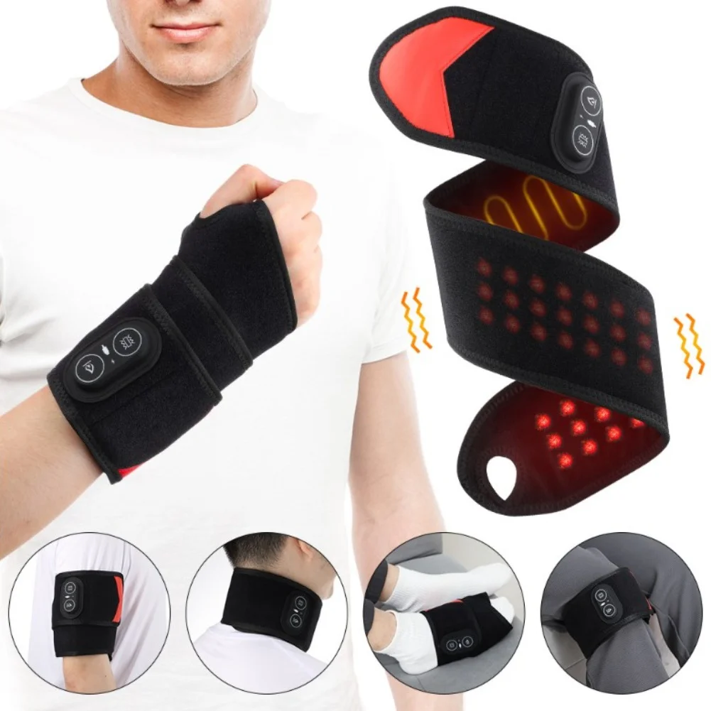 

Беспроводная грелка для запястья с аккумулятором емкостью 3000 мАч, перезаряжаемая и регулируемая настройка нагрева для эффективного управления боли в запястьях