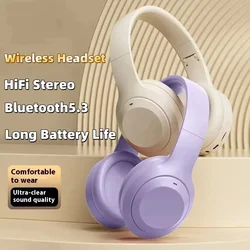 M5 Wireless Headset Bluetooth5.3 HiFi Stereo Earphones Noise Cancelling Gaming Headband Foldable with Mic Earbuds