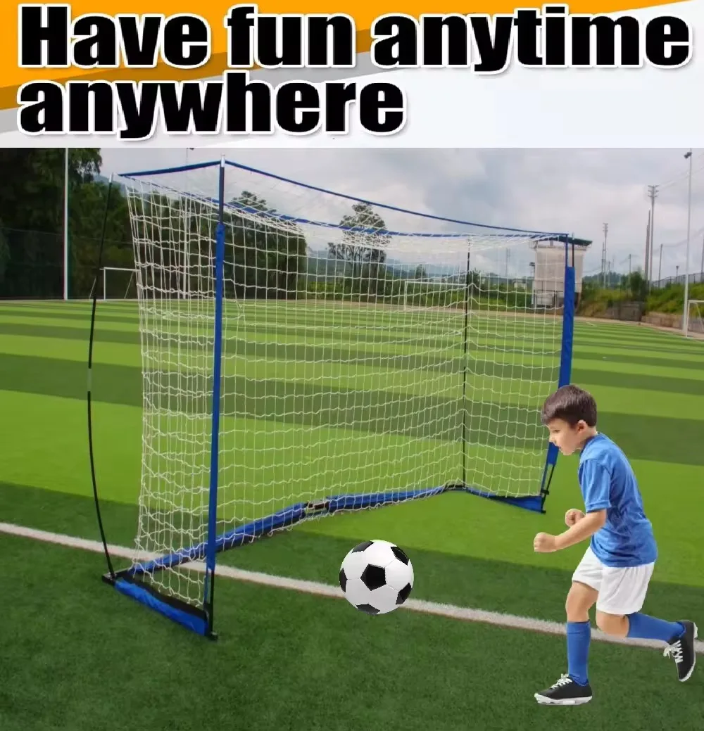 売れ筋のポータブルサッカーゴールネット、組み立てが簡単、キャリングバッグ付き、フルサイズのフレーム付き、サッカーゴールのトレーニング用