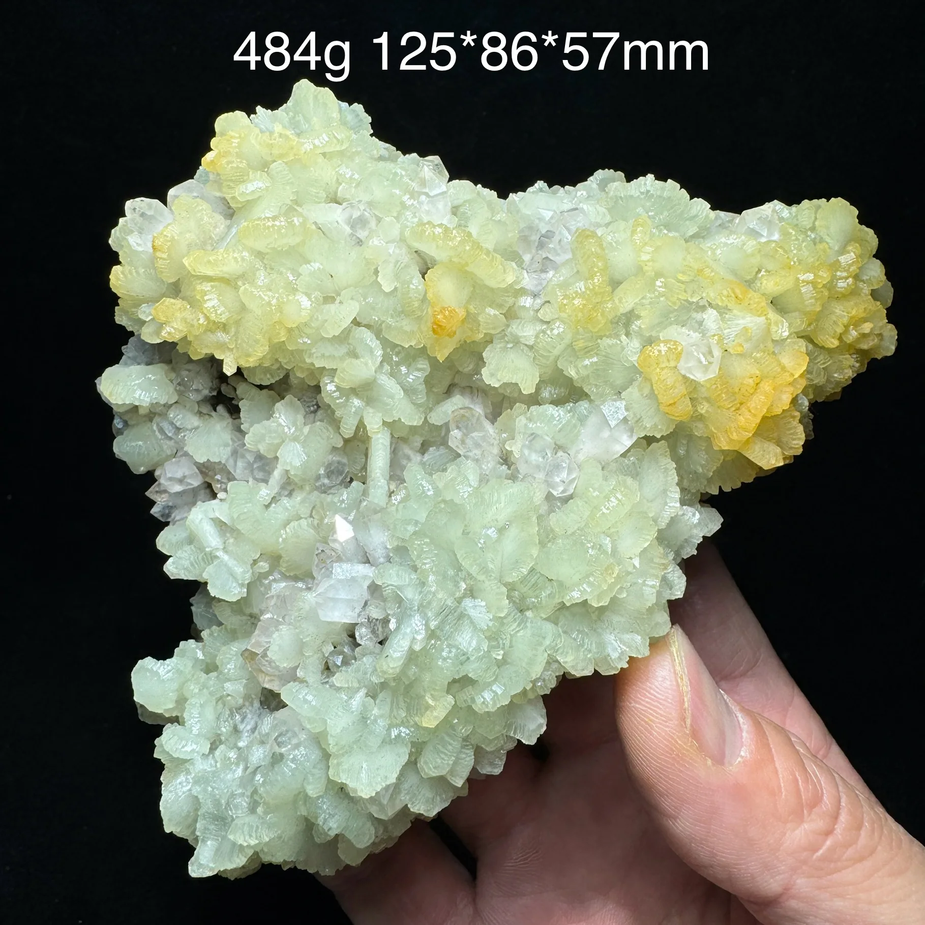 484g Natural Light Green Prehnite Mineral Specimen Grapestone Healing Quartz Crystals Stones Rock Gemstone