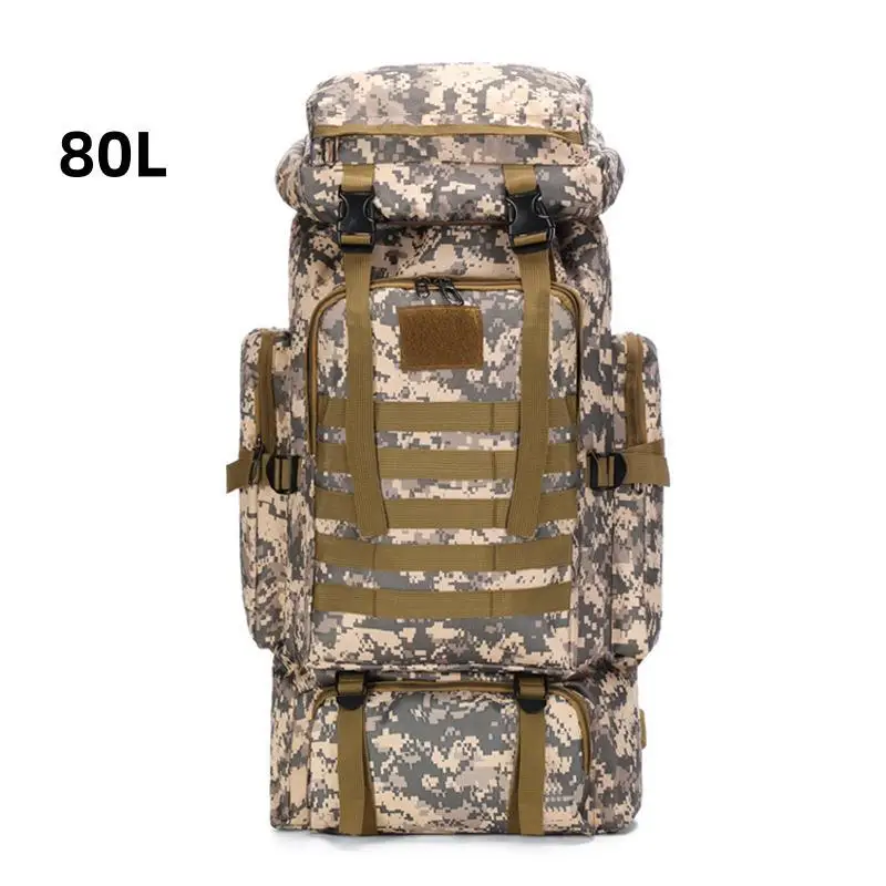 2024New 80L Waterproof Hiking Camping Backpack Trekking Bag Rucksack Large Capacity Travel Outdoor Sports Bags Camping Woman Men