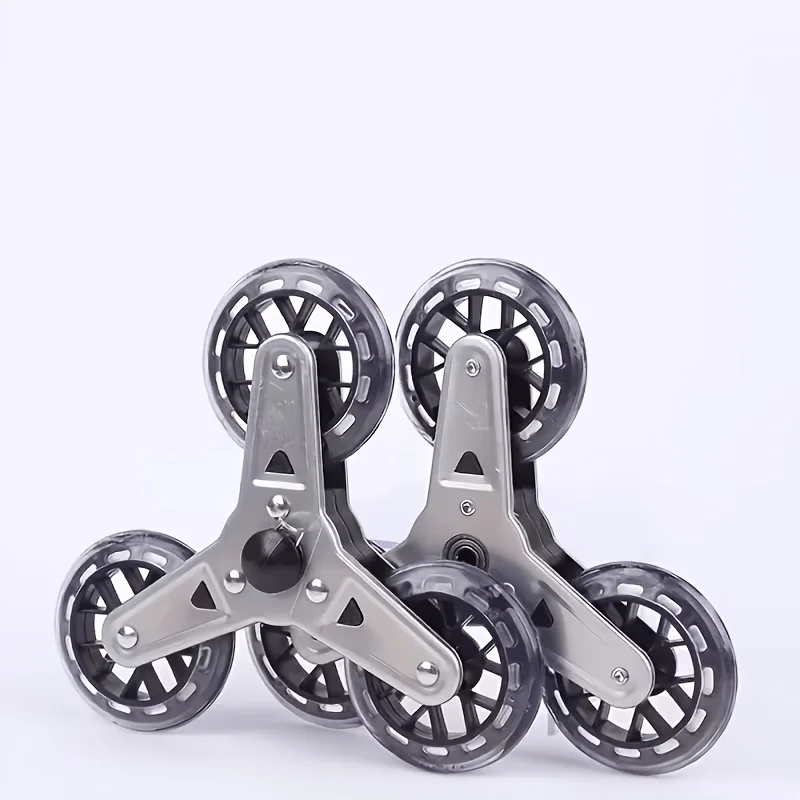 2pcs Heavy-Duty All Terrain Climbing Wheels with 360° Rotation Function, Made of Heavy-Duty Metal Structure