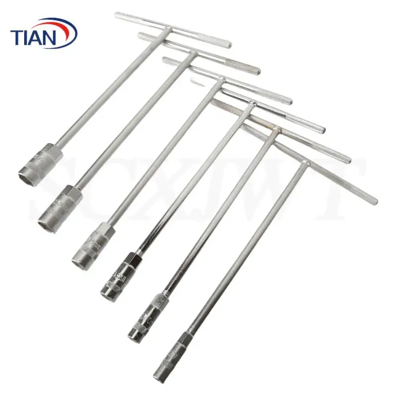 8-17mm extended T-shaped pole motorcycle electric vehicle mechanical equipment maintenance tool T-shaped hexagonal socket wrench