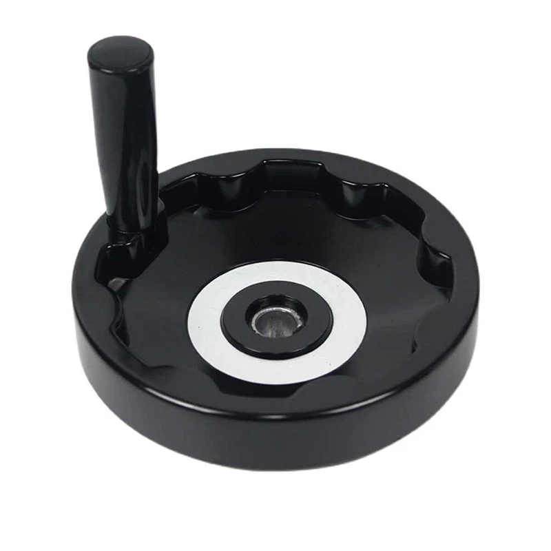 4/5/6/8 Inch Bakelite Hand Wheel Rocker Handle Black Foldable Hand Wheel for Lathes Milling Machines and Grinders Replacement
