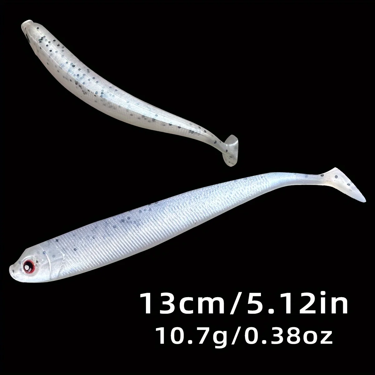 

XINMU Super soft high-quality 3DT tail fish 13cm/10.7g Lure bait bass mandarin fish raised mouth sea bass catfish fake bait