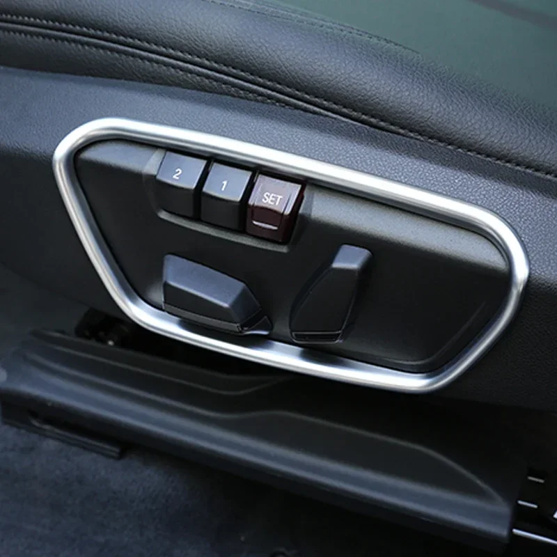 For BMW X1 F48 X2 F39 F46 2016-21 Car Seat Adjustment Switch Button Decoration Frame Cover Interior Trim Sticker Car Accessories