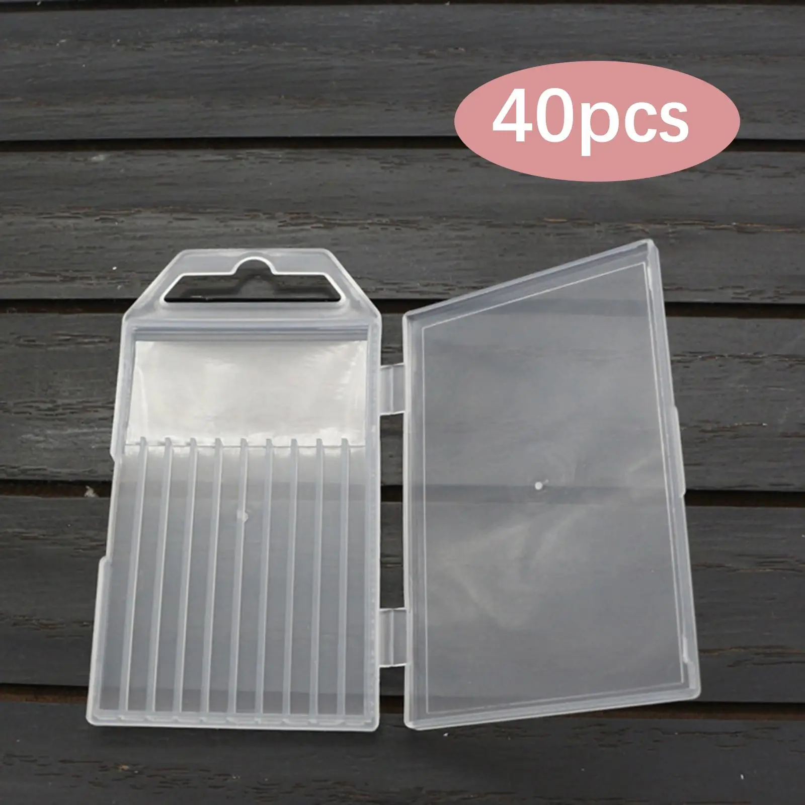 40Pcs Drill Bit Storage Box Container Reusable Tool Packaging Accessory Rectangular Organizer Small Parts Case Tool Parts Box