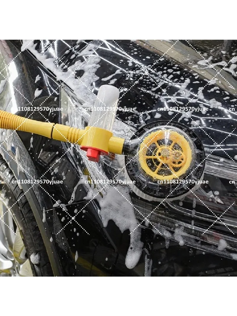 Rotating Car Wash Brush Set with High Pressure Water Gun, Foam Nozzle & Mop, Portable Home Auto Cleaning Kit