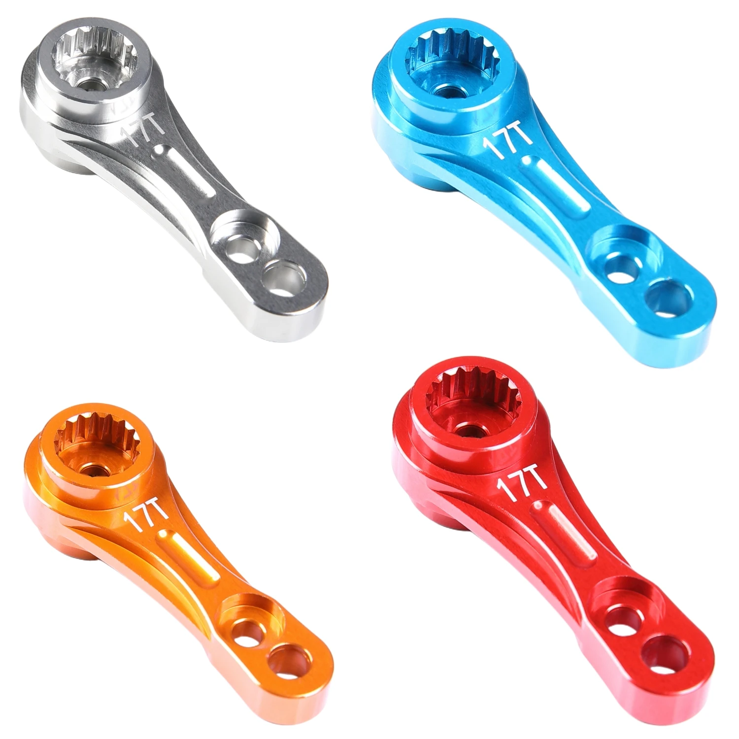 CNC Aluminium Metall Doppelseitiger 15T 17T Servoarm für 1/5 RC Auto Baja Losi 5ive T Upgrade Teil – Detail 2