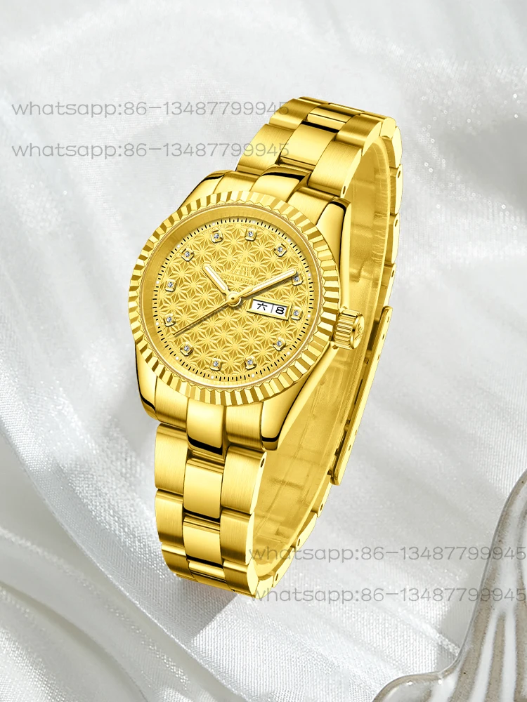 

Watch Female Flower Joint Golden Years 68th Anniversary Gold Watch Automatic Mechanical Watch