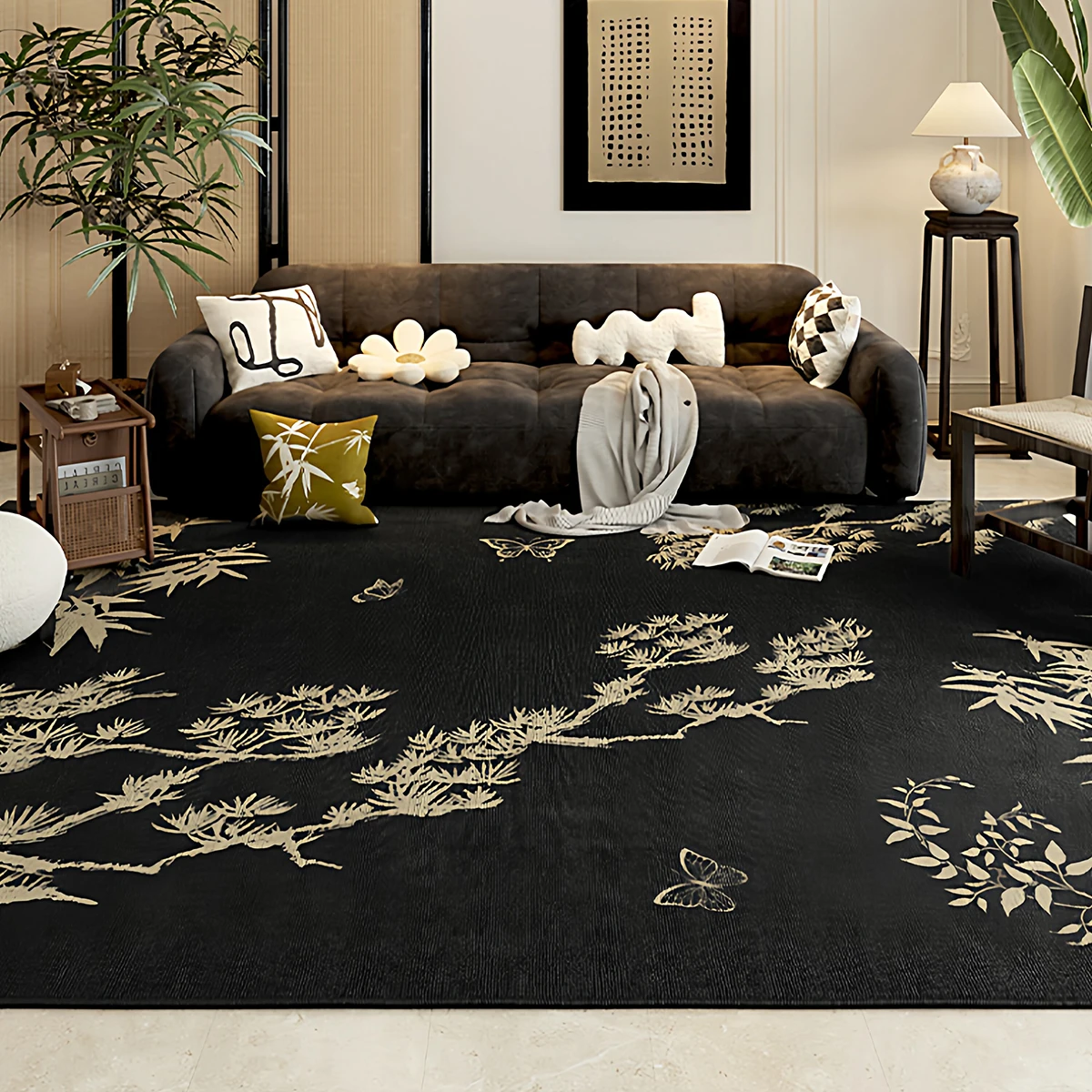 Home Decor Online Game - Tappeto Floreale Cinese Retrò per Soggiorno,