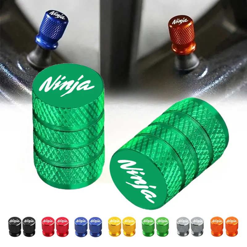 

Клапан для шин мотоцикла, крышка штока воздушного порта, заглушка, алюминиевые аксессуары с ЧПУ для Kawasaki Ninja 250 300 400 650 1000SX H2