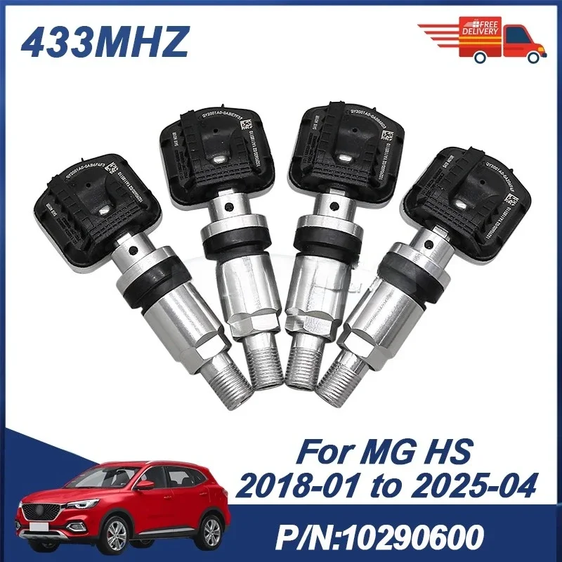 

1/4 шт. датчик TPMS для MG HS 2018-2025, датчик контроля давления в шинах 10290600 433 МГц