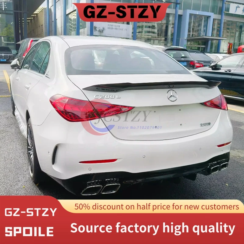 

For Mercedes Benz C Class W206 2022-2024 M4 Style Rear Trunk Lid Car Spoiler Wing ABS Plastic Tuning Exterior Accessories Parts