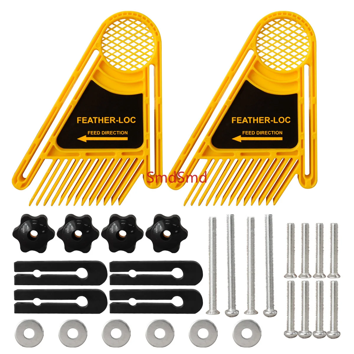 Two Piece Multifunctional Adjustable Feather Board Set, Suitable for Woodworking Table Saws and Carving Machines.