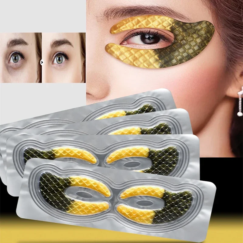 Caviar Gel Crystal Eye Mask Collagen Cooling Effect for Puffy Eyes Dark Circles Refreshing Centella Patches Reduce Wrinkles Care