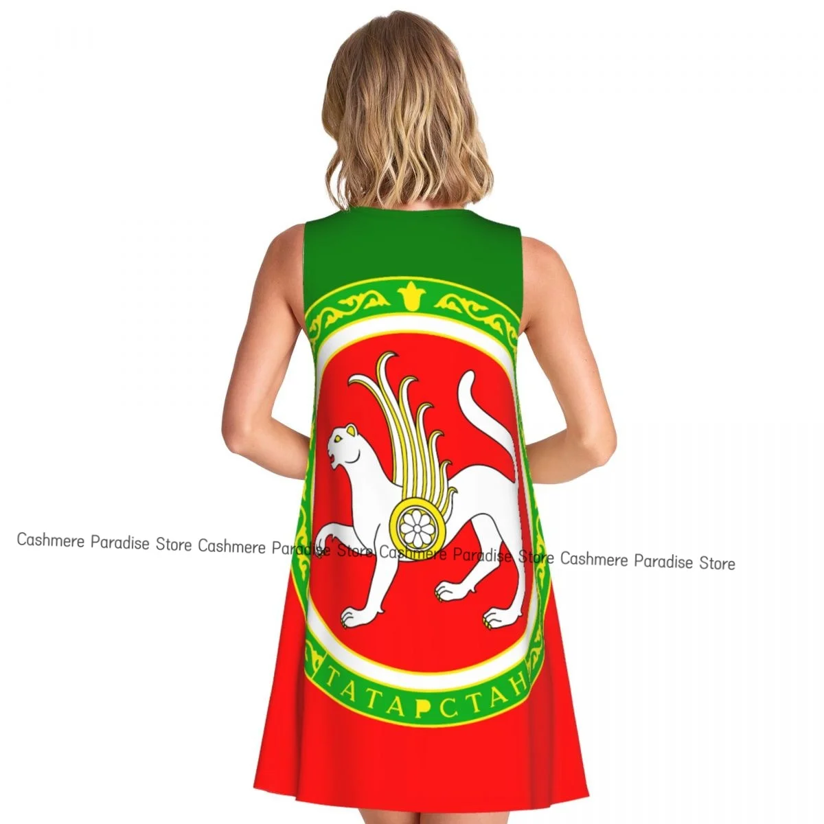 Robes d'été pour femmes, t-shirt de plage, sans manches, drapeau du Tatarstan, décontracté, ample, débardeur, 2025