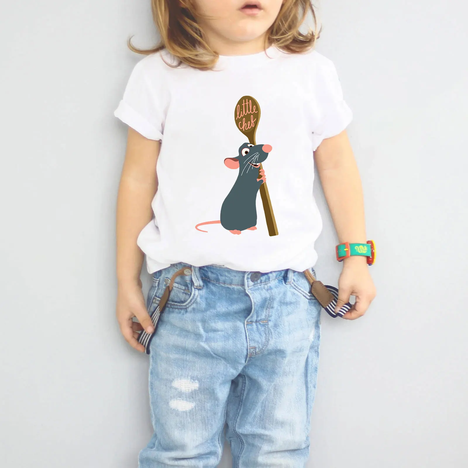Ratatouille Movie Mouse Cook Iron-on Transfers Patches for Kids Clothing Jacket Heat transfer stickers for t shirt