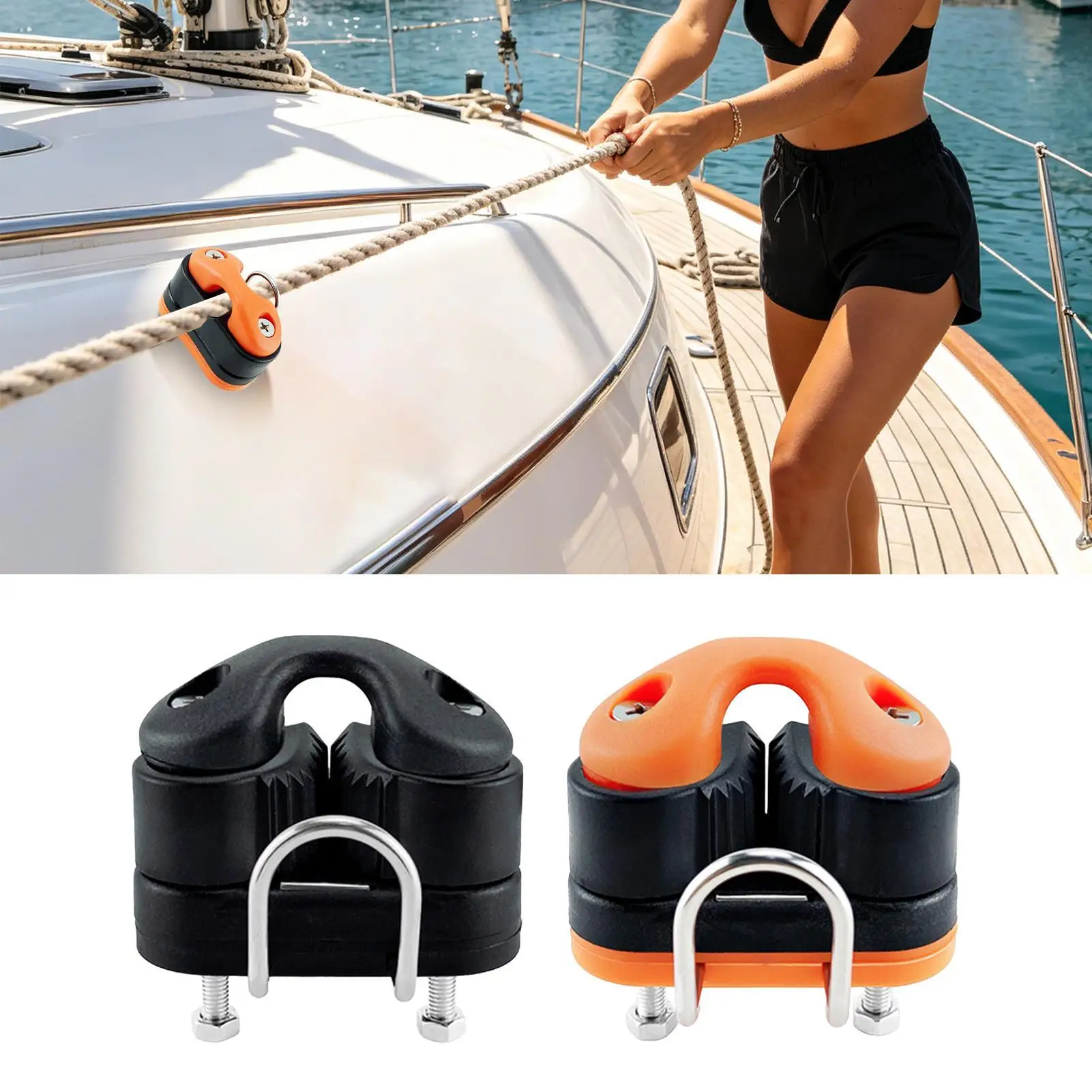 Conector de Cuerda Automático de Nylon con Bloqueo de Leva para Kayak, Equipo Marino, Yate, Dinghy, Canoa, Paddleboarding, Amarre, Gimnasio, Pilates, Cama