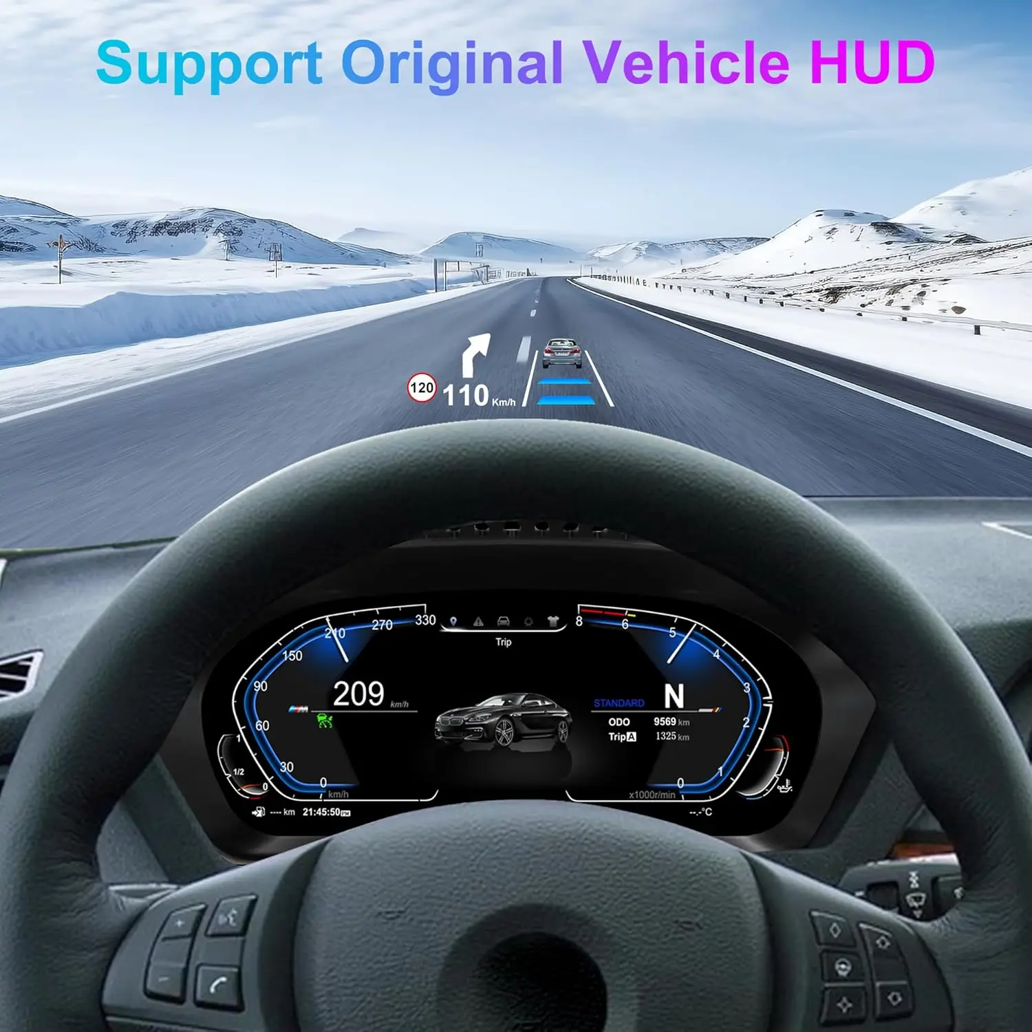 12.3"Cluster Digital Dashboard For BMW X5 E70 X6 E71 2006-2013 Odometer, Speedometer, Dashboard Plug-and-Play - Image 3