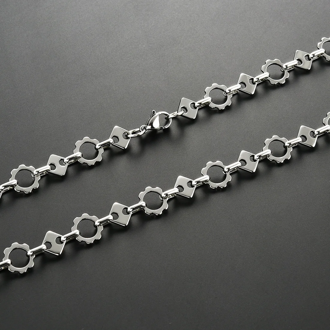 10mm Handmade Stainless Steel Circle Cable Necklace Chain DIY Jewelry Making Chains Bulk Never Fade