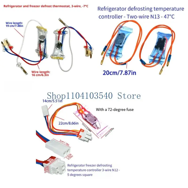 02DC Refrigerator Defrost Thermostat Repair Part, Temperature Control Assembly for Fridge Maintenance and Service Tasks, 1 Unit view 3