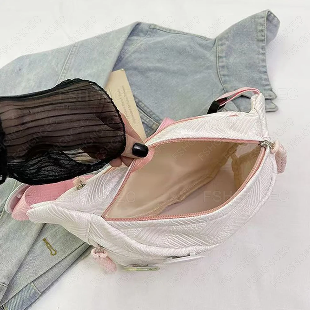 حقيبة صدر خفيفة الوزن بكتف واحد حقيبة كروس بسيطة ولطيفة حقيبة خصر كاجوال متعددة الاستخدامات حقيبة صغيرة متعددة الوظائف