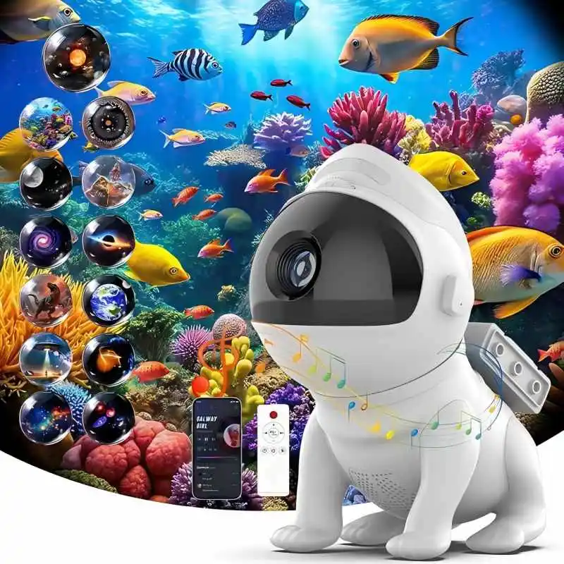 Proyector de galaxias Galaxy Projector Pro para dormitorio, proyector de estrellas tipo planetario, luz nocturna con motivos marinos para