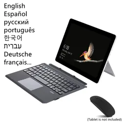 Keyboard Funda For Microsoft Surface Pro 7 6 5 4 3 Wireless English Russian Spanish Korean Touchpad Keyboard For Surface Pro