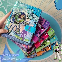 Authentic Disney Toy Story Magnetic Buckle Notebook High Appearance Cartoon Student Cute Thick Color Pages Diary Handbook