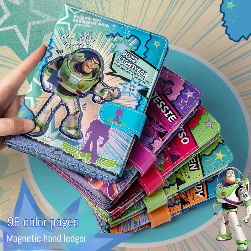 autentico disney toy story fivela magnetica notebook alta aparencia desenhos animados estudante bonito cor grossa paginas diario manual 01