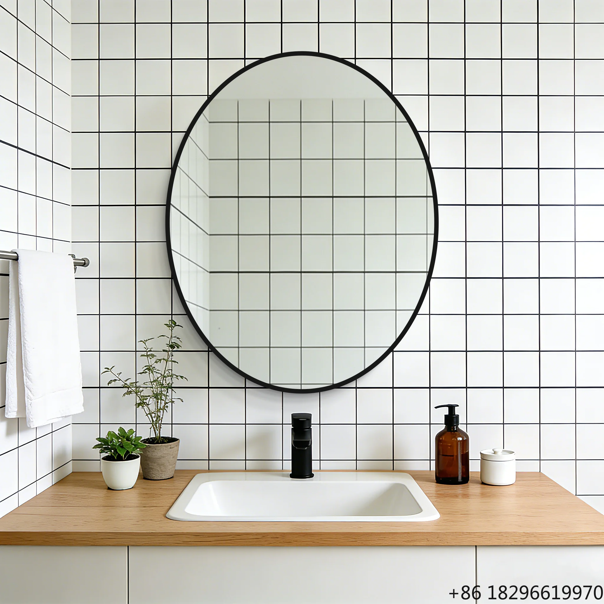 

IP44 Irregular LED Bathroom Mirror Polished Aluminum Frame Eco-Friendly For Salon Hotel Apartment