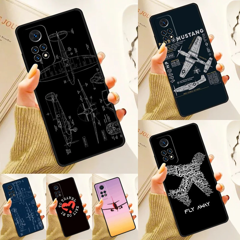 Airplane Takeoff Case For Samsung Galaxy S24 Plus S23 S20 S21FE Lite S22 Ultra Note 20 S8 S9 S10 Phone Coque