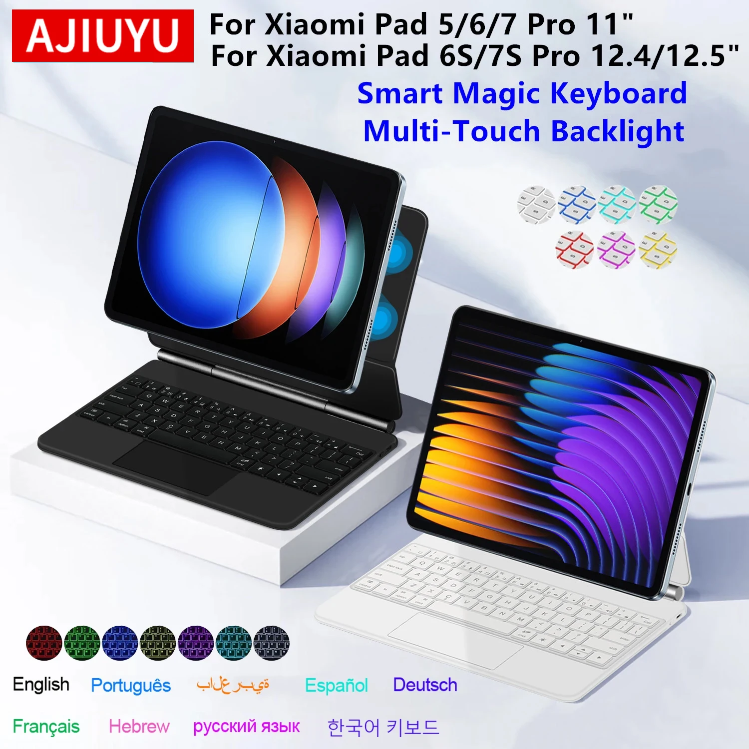 

Чехол Magic Keyboard для Xiaomi Pad 7S Pro 12,5 дюймов 2025 Mi Pad 6s Pro 12,4, чехол для Xiaomi MiPad 7 6 Pro 5 11 11,2 дюйма, чехол Funda