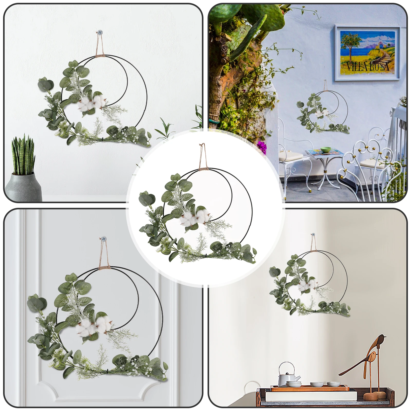 

Artificial Flower Wreath Premium Silk Hanging Wall Door Decor For Valentine'S Day Home Party Garden Decoration