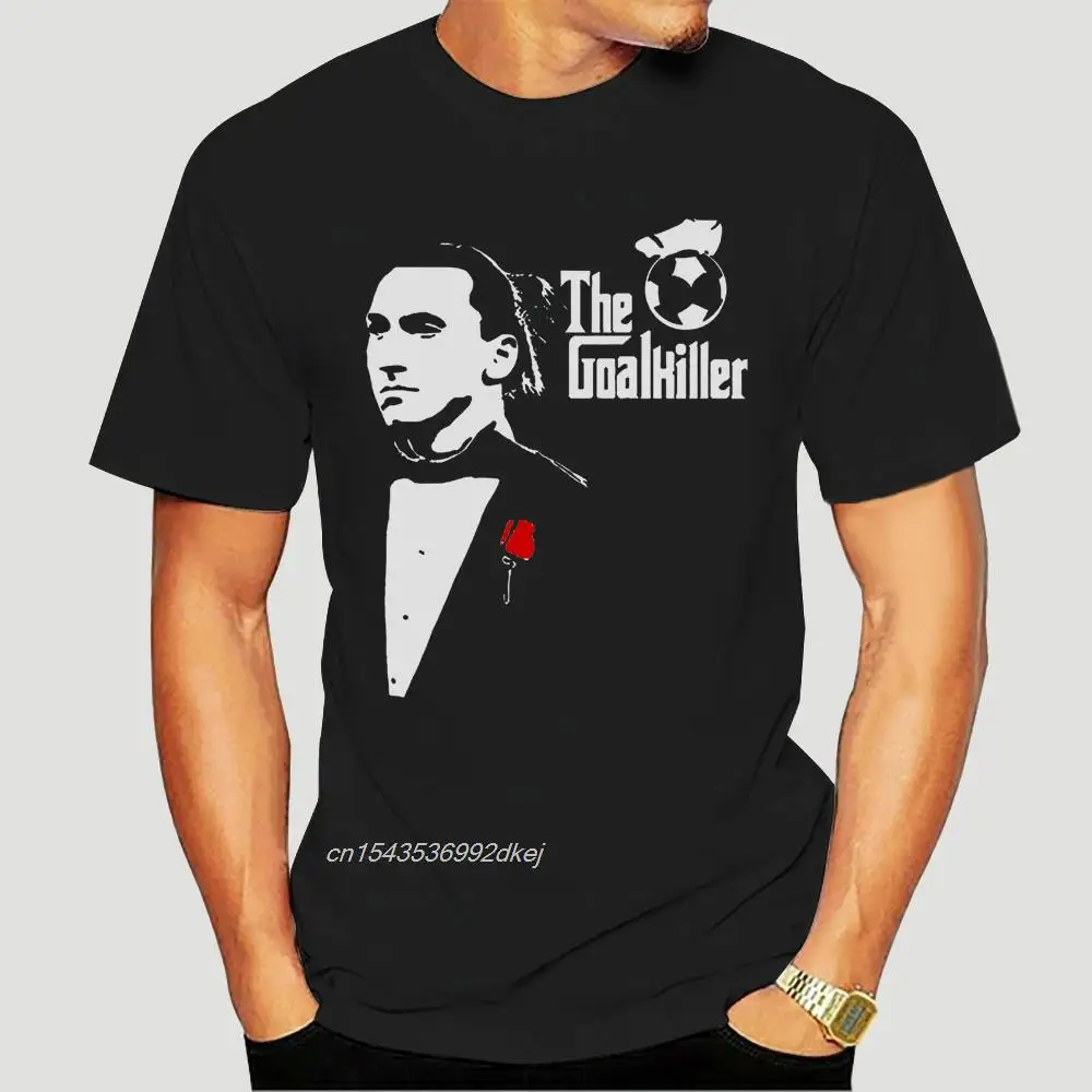 Men T Shirt  Zlatan Ibrahimovic Shirt Parody Goalkiller The Black Godfather Tshirts Women T-Shirt 1415D