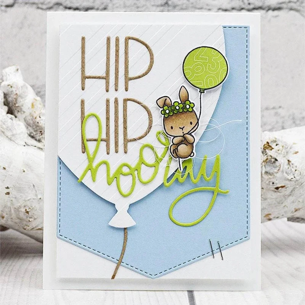 Thank You Words Paper Box Metal Cutting Dies Hip Hooray Farm Fence Chemistry Set Die For DIY Scrapbooking Card Craft Making