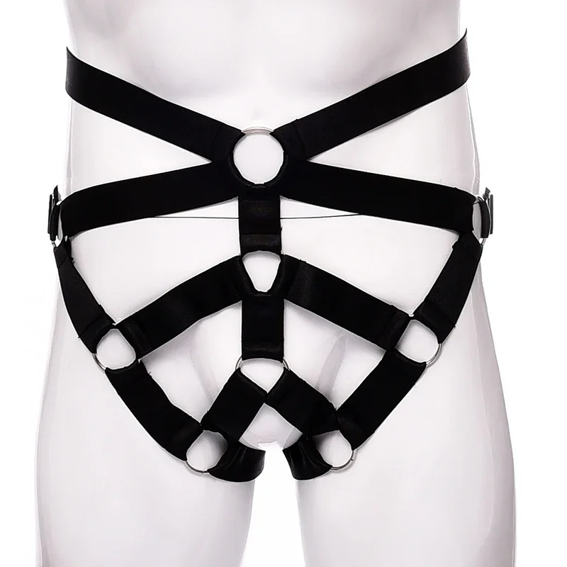 

Мужское сексуальное нижнее белье, трусики, регулируемые стринги с Т-образной спинкой, нижнее белье, трусы-стринги, сумка с отверстием, готическая одежда, трусы