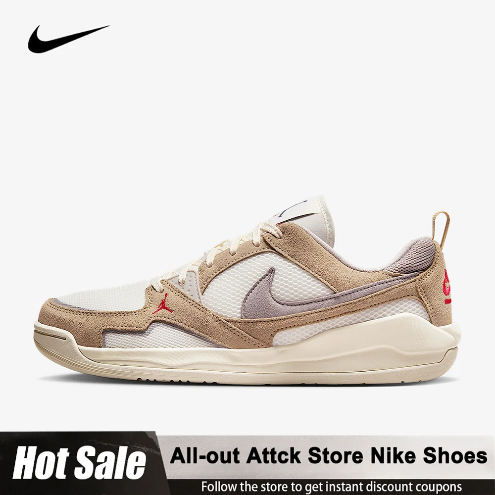 

Мужские сетчатые низкие повседневные дышащие кроссовки Nike Jordan HJ6777-102, простые баскетбольные кроссовки в стиле ретро, легкие нескользящие спортивные кроссовки