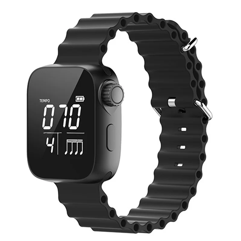 ABKG 振動メトロノームウォッチ パルスセンサー ミュージシャンやエクササイズ愛好家向け 精密タイミング スポーツモード