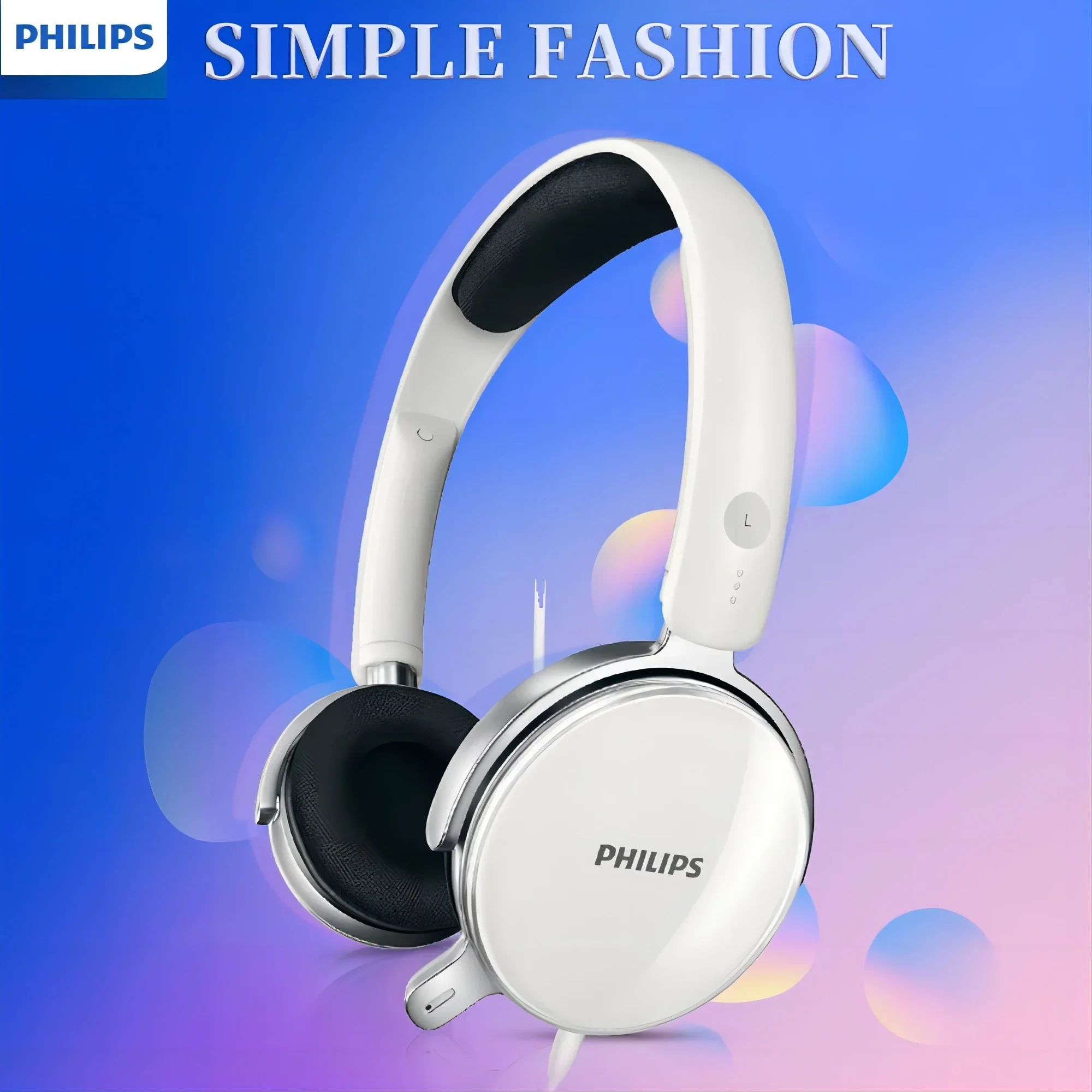 

Philips SHM7110U Wired Headphone HIFI HD Call for Online Learning Exam Games Competitive Office with 3.5mm Audio Interface
